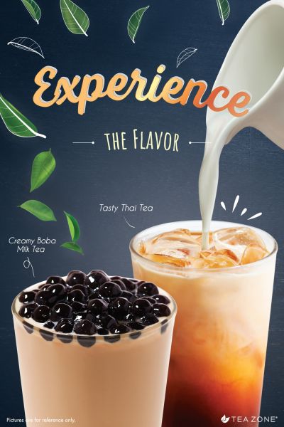 Tea Zone Boba Milk Tea Thai Tea Poster.