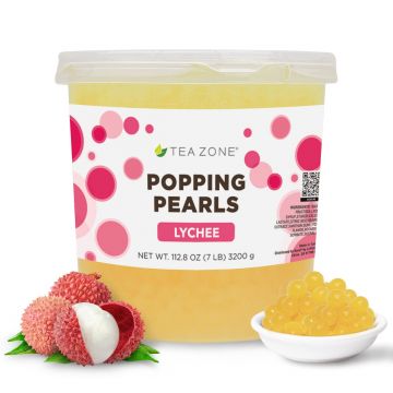 Tea Zone Lychee Popping Pearls (7 lbs)