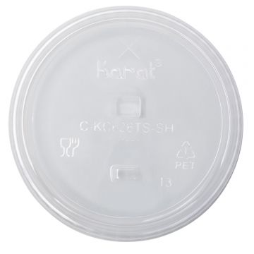 Karat Strawless Sipper lid for 12-24oz PET Plastic cup