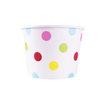 Karat 12oz Food Containers (100mm) - Dots  - 1,000 ct