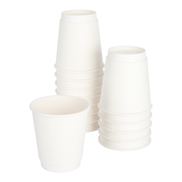 Karat 10oz Insulated Paper Hot Cups, White Color, Bulk Cups