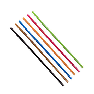 Karat 7.5'' - 13.5'' Unwrapped Flexible Jumbo Straws (5mm) - Mixed Colors - 4,000 ct