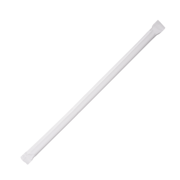  Karat 7.75'' Clear Straws (5mm) Paper Wrapper - 12000 ct