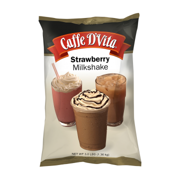 Caffe D'Vita Strawberry Milkshake (3 lbs)