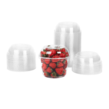 Karat PET Dome lid for 8-32oz PET Round Deli Container - 500 ct