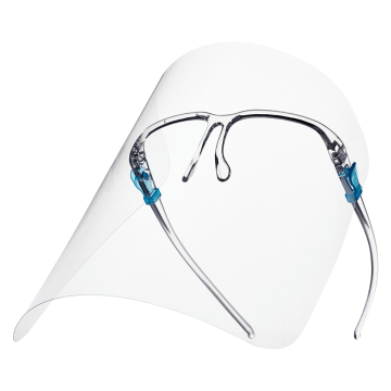 Karat Anti-Fog Face Shield Visor with Glasses Frame - 25 ct