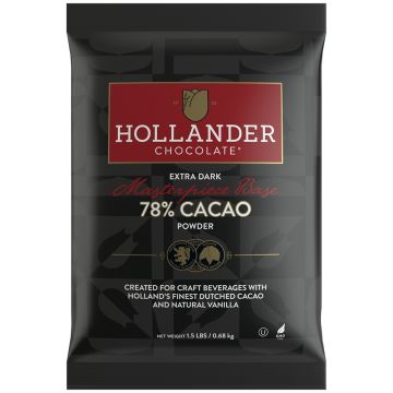 Hollander Masterpiece Base 78% Cacao Extra Dark Cocoa Powder (1.5 lbs), J-Cacao, Extra Dark-p