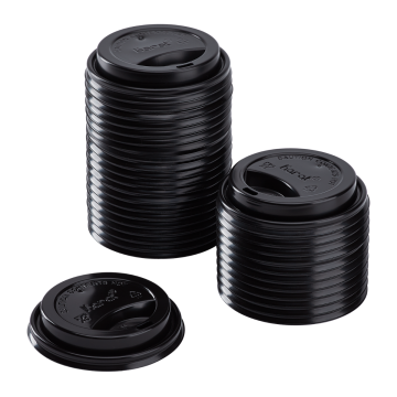 Karat 10-24 oz. Sipper Dome Lid - Black (90mm) - 1,000 ct