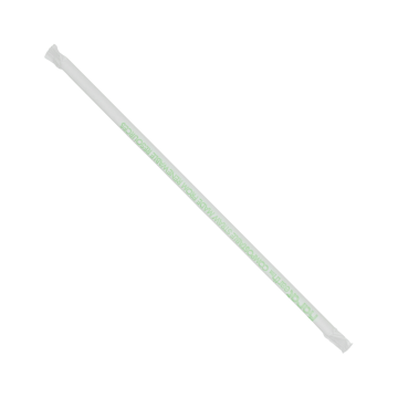 Karat Earth 10.25" Giant PLA Straws (7mm) Paper Wrapped - Clear - 1,200 ct, KE-C9235