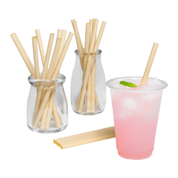 Karat Earth Bamboo Fiber Cocktail 5.5'' Straw, Natural - 7,000 ct