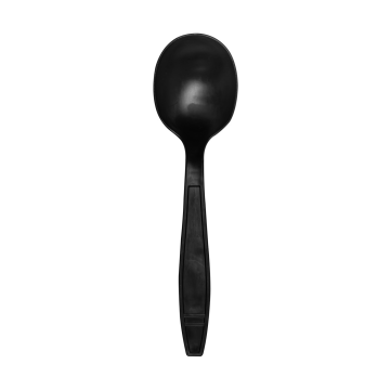 Karat Earth Heavy Weight Bio-Based Soup Spoons - Black - 1000 ct, KE-U2022B