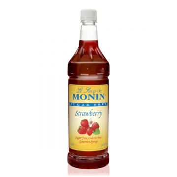 Monin Sugar Free Strawberry Syrup - Bottle (1 Liter)