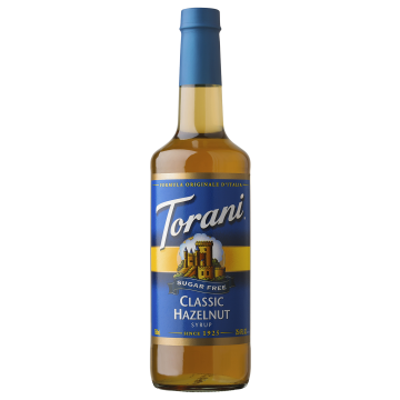 Torani Sugar Free Classic Hazelnut Syrup (750 mL), G-Classic, Hazelnut-sf