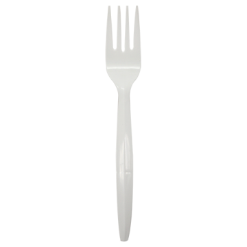 Karat PP Plastic Medium-Heavy Weight Forks Bulk Box - White - 1,000 ct