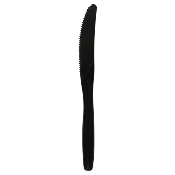 Karat PP Plastic Medium Heavy Weight Knives Bulk Box - Black - 1,000 ct