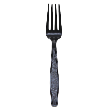 Karat PS Plastic Extra Heavy Weight Fork - Black - 1,000 ct