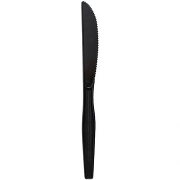Karat PS Plastic Medium-Heavy Weight Knives Bulk Box - Black - 1,000 ct