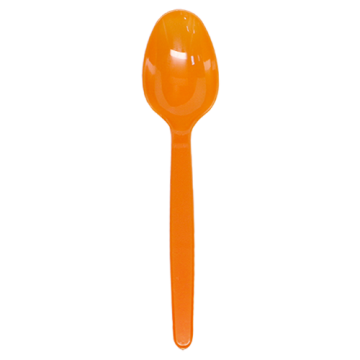 Karat PS Plastic Heavy Weight Tea Spoons - Orange - 1,000 ct