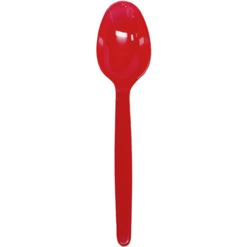 Karat PS Plastic Heavy Weight Tea Spoons - Red - 1,000 ct