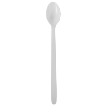 Karat PP Plastic Heavy Weight Soda Spoons - White - 1,000 ct