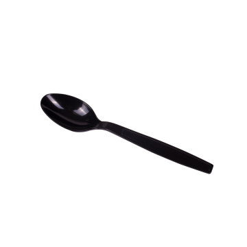 Karat PS Plastic Heavy Weight Tea Spoons Bulk Box - Black - 1,000 ct