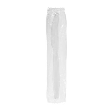 Karat PP Plastic Heavy Weight Knives - White - Wrapped - 1,000 ct
