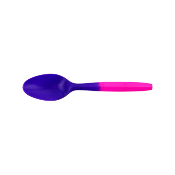 Karat PP Plastic Medium Weight Color Changing Tea Spoons - Pink to Purple - 1,000 ct