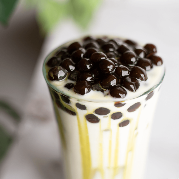 Tea Zone's Chewy Tapioca Boba pearls topping a drink